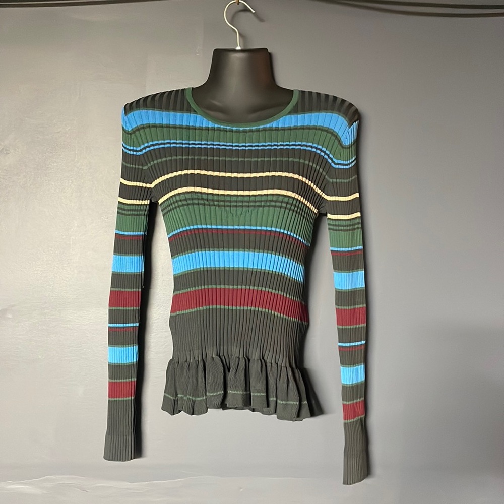 Striped Ribbed Knit Top